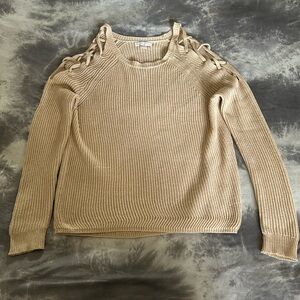 New York and Company Peach Beige Sweater